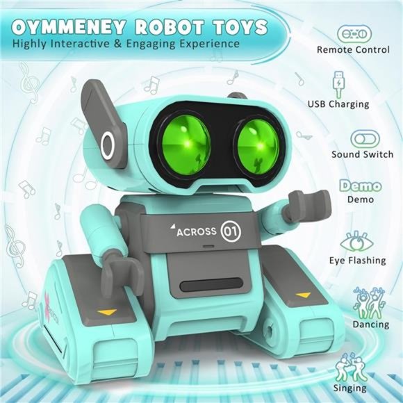 Remote Control Robot Toy for Kids, Rechargeable RC Robot w/ Auto-Demonstration - Picture 2 of 6